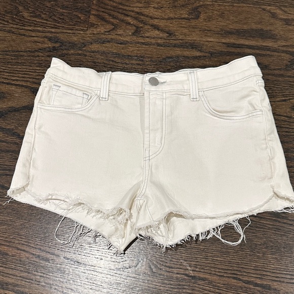 J Brand Pants - J Brand Cream Frayed Jean Shorts